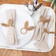 Natural Bunny Ears Napkin Ring, Set of 4 Online now