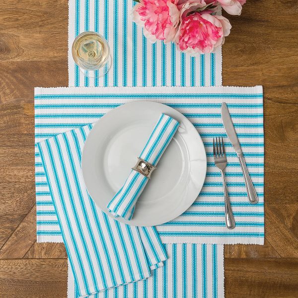 Ticking Stripe Table Linens on Sale