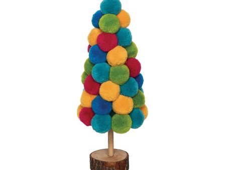 10 in. Boho Pom Pom Tree Online Hot Sale