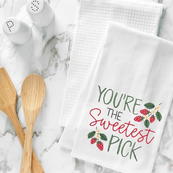 Sweetest Pick Strawberry Kitchen Towel For Sale