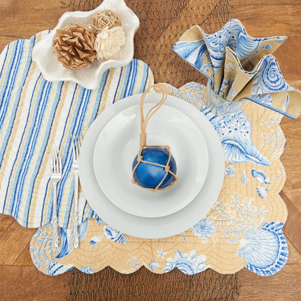 Taupe Seashells Table Linens Fashion