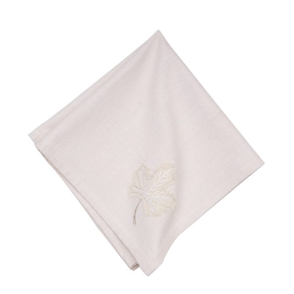 Neutral Maple Leaves Table Linens Discount