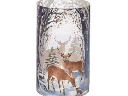 Large Deer Scene Candle Holder Online