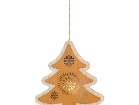 LED Large Ochre Tree Ornament Online now