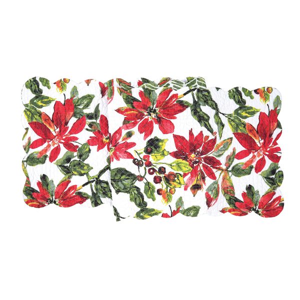 Poinsettia Berries Table Linens Online