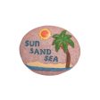 1.75 in. Polyresin Sun Sand Sea Palm Pebble Online Hot Sale