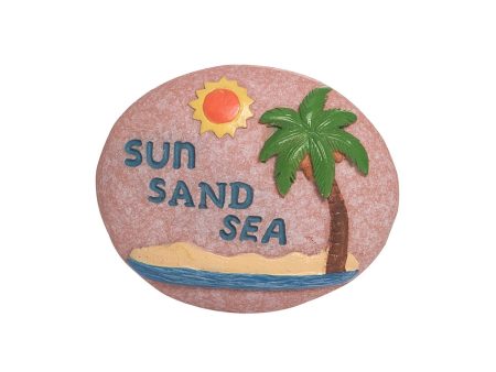 1.75 in. Polyresin Sun Sand Sea Palm Pebble Online Hot Sale