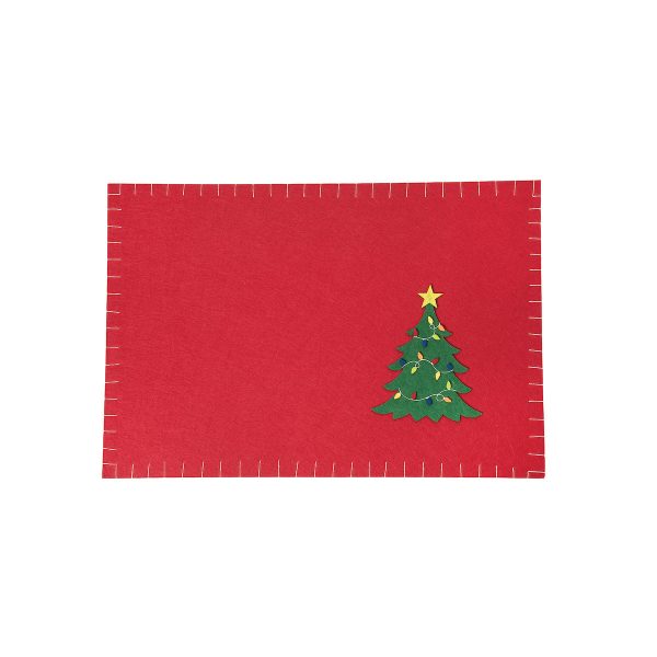 Christmas Tree Felt Table Linens For Cheap