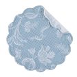 Eliza Lace Blue Table Linens Hot on Sale