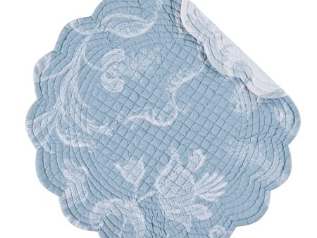 Eliza Lace Blue Table Linens Hot on Sale