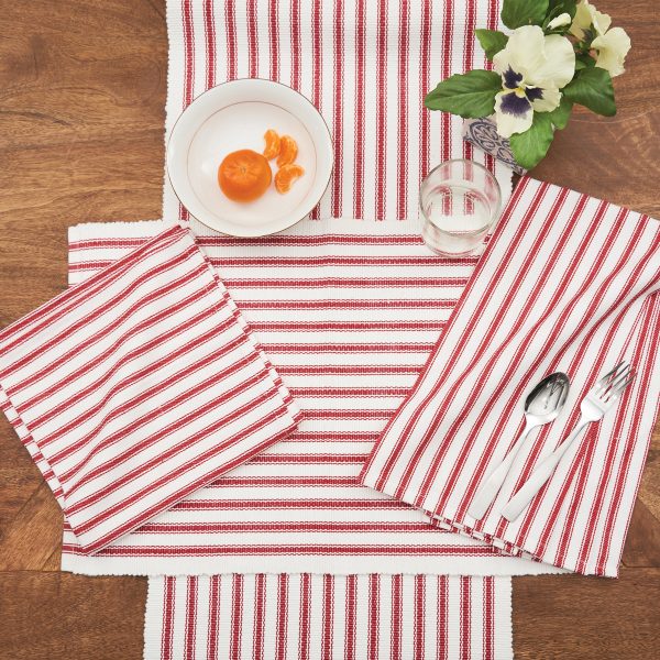 Ticking Stripe Table Linens on Sale