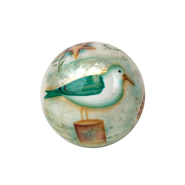 Capiz Hand Painted Seagull Ball Supply