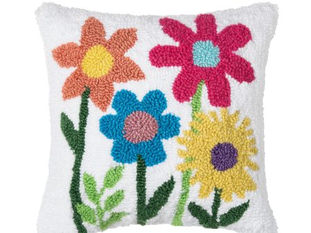 Floral Garden Hooked Mini Pillow Sale