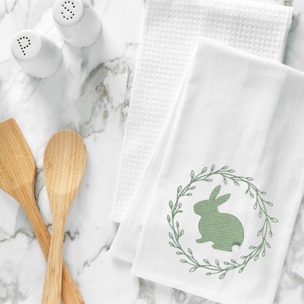 Spring Greens Bunny Kitchen Towel Supply