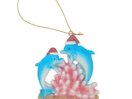 3.15 in. Polyresin Double Dolphins Ornament Hot on Sale