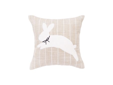 White Bunny Hop Stripe Mini Pillow Supply