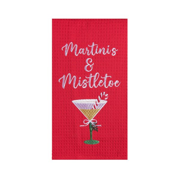 Martinis & Mistletoe Kitchen Towel Online Sale