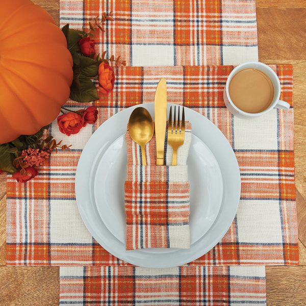 Gibson Plaid Table Linens Hot on Sale