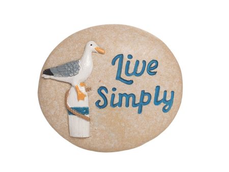 1.75 in. Polyresin  Live Simply Seagull Pebble For Discount