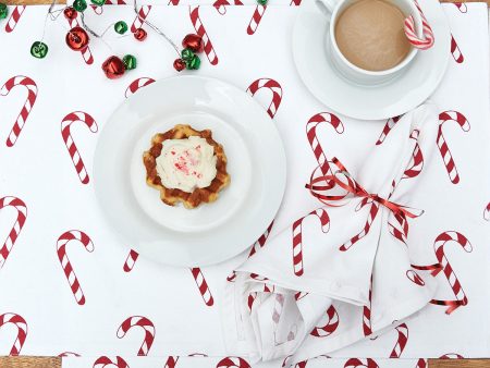 Candy Cane Wishes Table Linens on Sale