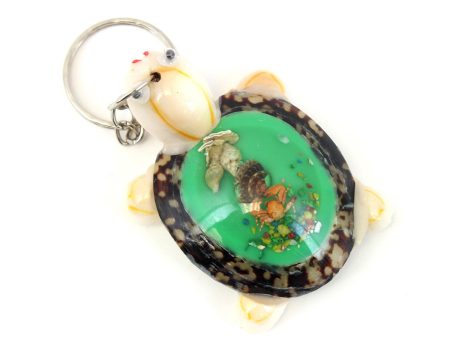 2.5 in. Green Shell Turtle Keychain Sale