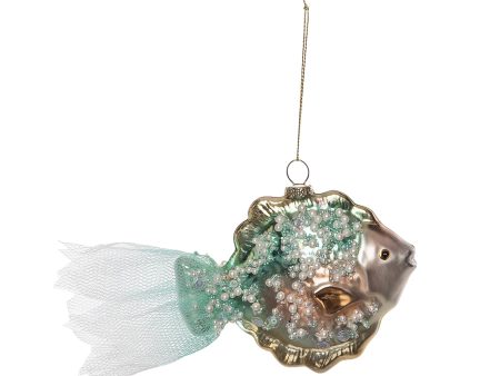 Teal & Salmon Fish Ornament Sale