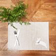 White Bunny Hop Stripe Table Linens Sale