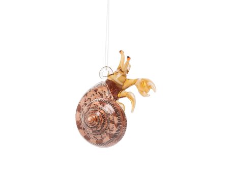 Hermit Crab Shell Art Glass Ornament Discount