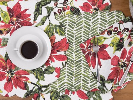 Poinsettia Berries Table Linens Online