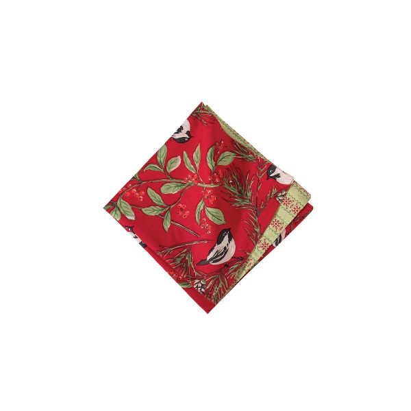 Chickadee Red Table Linens Cheap