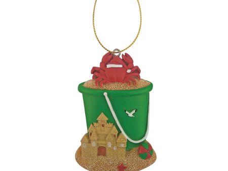 3.35 in. Polyresin Green Beach Pail Ornament Online now