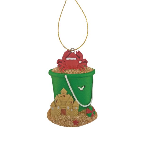 3.35 in. Polyresin Green Beach Pail Ornament Online now