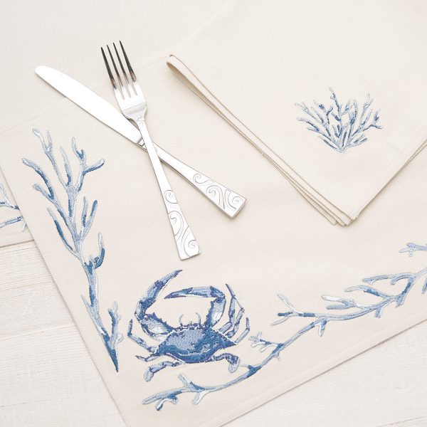 Blue Coral Bay Table Linens For Sale