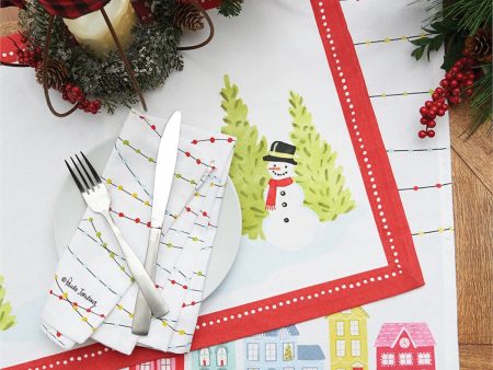 Christmas Village Table Linens Online Sale