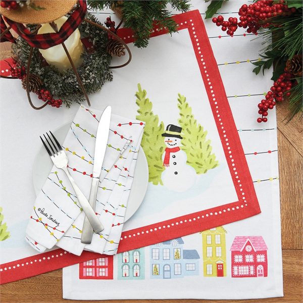 Christmas Village Table Linens Online Sale