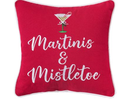 Martini s & Mistletoe Mini Pillow Online Hot Sale