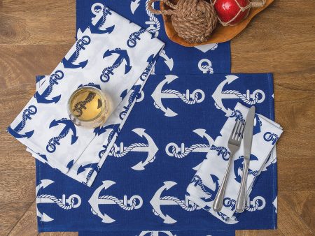 Beachy Anchor Table Linens For Discount