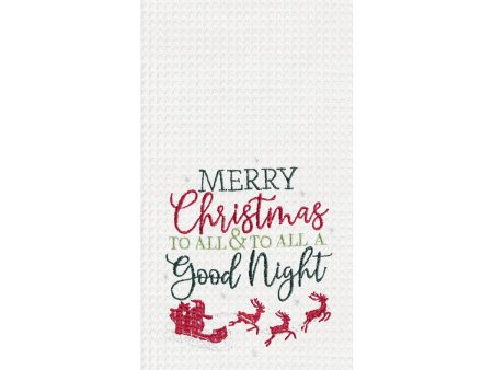 Merry Christmas & Good Night Kitchen Towel For Sale