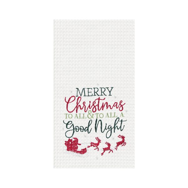 Merry Christmas & Good Night Kitchen Towel For Sale