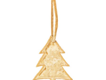 Velvet Splendor Gold Tree Ornament Hot on Sale