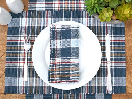 Lawson Lake Plaid Table Linens For Sale