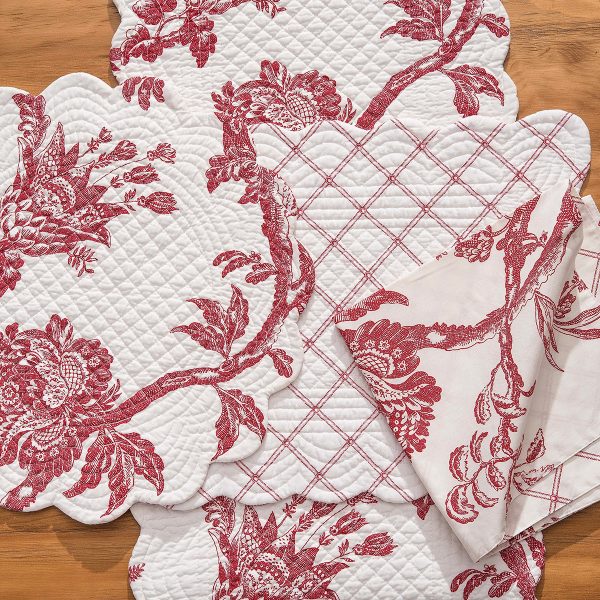 Arcadia Crimson Table Linens Online Hot Sale