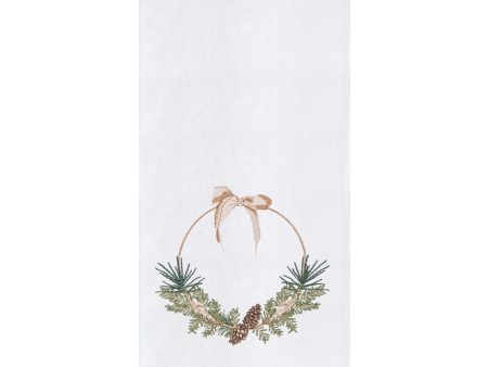 Pinecone Wreath Kitchen Towel Sale