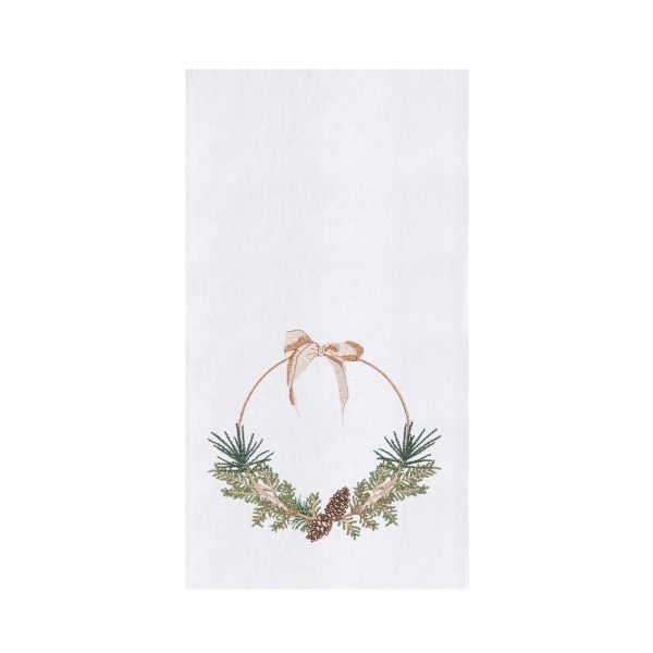 Pinecone Wreath Kitchen Towel Sale