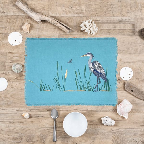 Heron Blue Table Linens For Discount