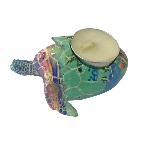 Polyresin Multicolor Turtle Tealight Hot on Sale