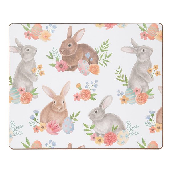 Spring Floral Bunny Table Linens For Sale