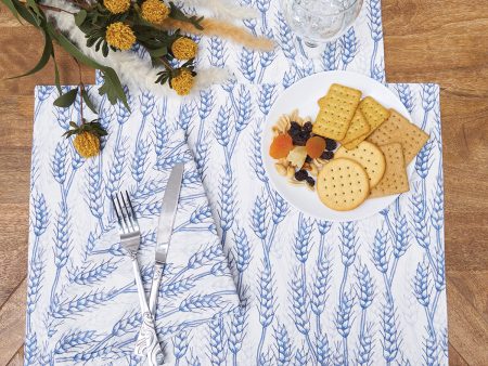 Blue Harvest Wheat Table Linens Sale