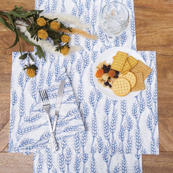 Blue Harvest Wheat Table Linens Sale