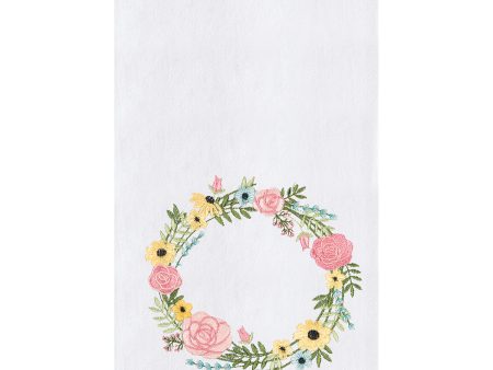 Spring Bloom Wreath Kitchen Towel Online now